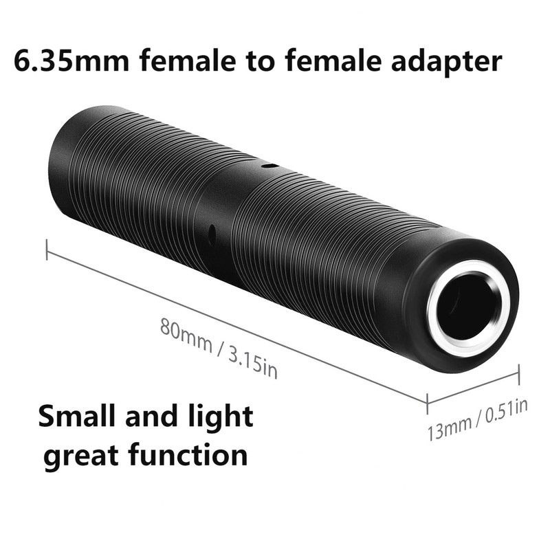 SHANFEILU 1/4 Inch TRS TS Coupler 6.35mm Female to Female