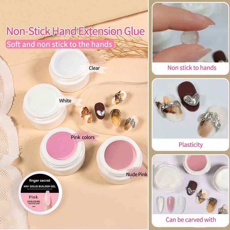 Solid Builder Gel for Nails 3D Nail Gel Sculpting Gel