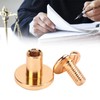 200 Set Chicago Screws Set 9.5x8mm Hard Thick Brass Uniform