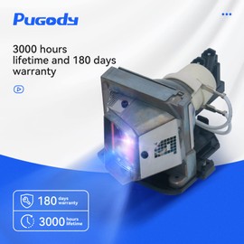 Pugody 330-6581 1510X 1610X 1610HD foco de proyector de repuesto para DELL 1510X 1610X 1610HD 725-10229 KFV6M Lámpara de calidad premium