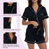 TOSMO Women's Pajamas Set Viscose from Bamboo Short Sleeve Sleepwear