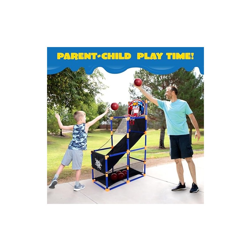 JOYIN Juego de baloncesto para niños con 4 bolas y