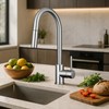 Pacific Bay Bellevue Pull-Down Kitchen Faucet – Single-Handle with in-Line