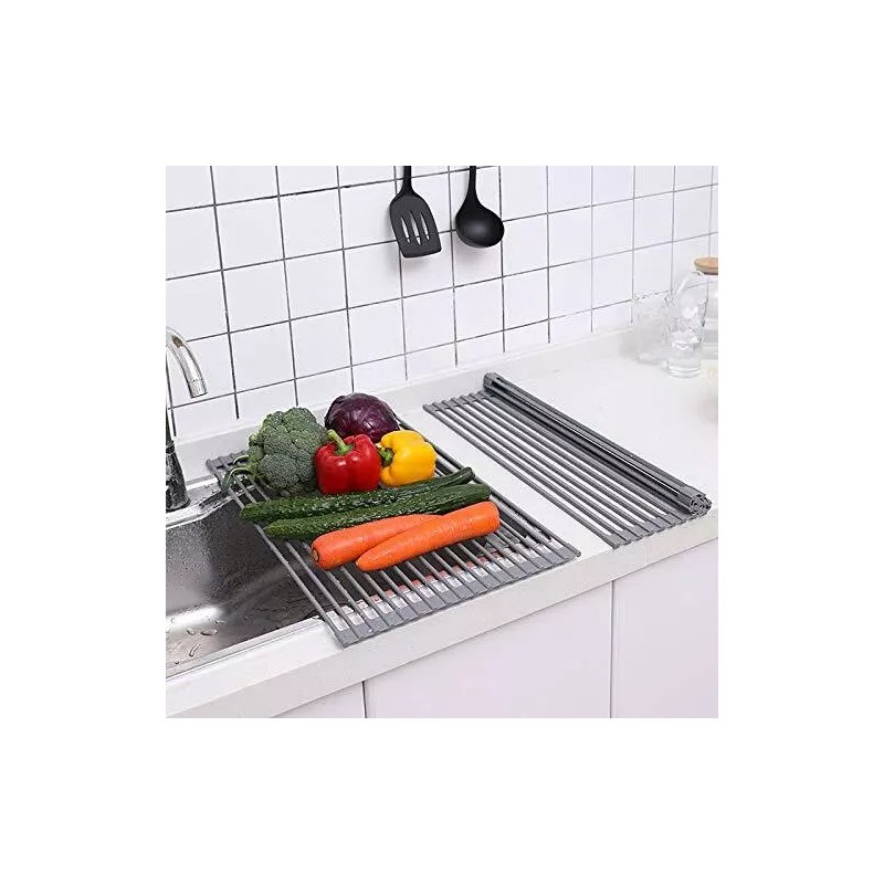 U-Miss NIB Silicone Folding Draining Rack