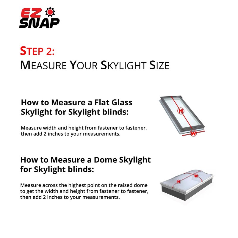EZ Snap Skylight Shades No Drill – 8'' x 8''