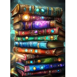 AIRDEA Books Diamond Art Painting Kits for Adults,5D Diamond Dots Kits for Beginner,Peinture Diamant Kits 30x40 cm,Book with Jewel,Round Full Drill