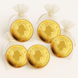 Milaboo Set of 6 Tooth Fairy Lucky Coin with Organza Pouch - Gift Set for Children in the event of Tooth Loss (Tooth Fairy Coin)