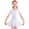 Bezioner Girls Ballet Dance Dress White Ballet Outfit Leotard with
