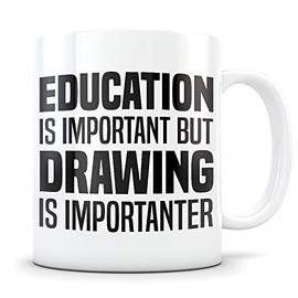 Drawing Gift, drawing mug, drawer gift, drawer mug, draw mug, draw gift, artist gift, artist mug, pencil gift, pencil mug, importanter