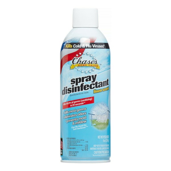 Chase's Spray Disinfectant Linen Scent Kills Germs Eliminates Odor ( 2 Packs)