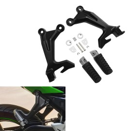 TCMT Rear Passenger Footpegs Pegs Brackets Fit For Kawasaki Ninja 650 Z650 2017-2024