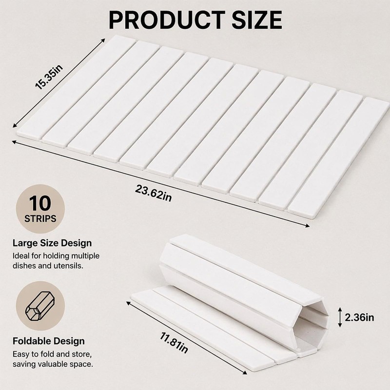Kitchen Drying Mat Combo - Diatomite Mat - Dish Scrubber