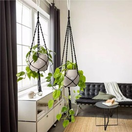 LECHUZA - Accessories Macrame Hanger Boho 90 cm Black Cotton | 13934