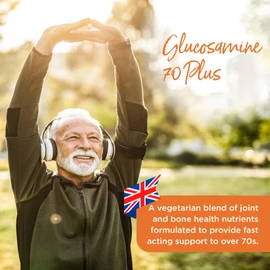 Healthspan Fast Release Glucosamine 70 Plus | 120 Capsules | with Vitamin C & Vitamin D3 | Easy to Digest | Calcium | Ginger | Vegetarian