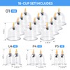 GEN'C BÉAUTY Cupping Therapy Set, 18 Pcs Cupping Cups Therapy