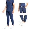 PuriPure Women's 4 Way Stretch V-Neck Scrub Top & Jogger