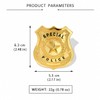 2 Pcs Special Police Badge Pins for Halloween Cop Cosplay