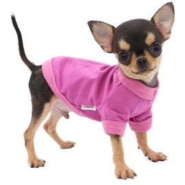 LOPHIPETS 100% Cotton Dog Tee Shirt for Small Dogs Teacup Chihuahua Yorkie Puppy Clothes-Purple/XS