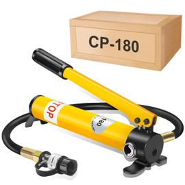 GSFTOP Portable Hydraulic Hand Pump CP-180, 10,000 PSI Manual Hydraulic Pump with Two-Speed Plunger, 350cc Oil Capacity for Jacks, Pullers, Pipe Benders, and More