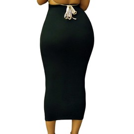 SEBOWEL Skirts for Women Pencil Skirt Long Elastic Waist Plain Business Pencil Skirts, #1 A-black., xxl
