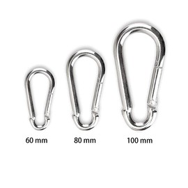 OULVLIFE Locking Carabiner, Heavy Duty Carabiner, 100 mm Carabiner Hook Made of Galvanised Carbon Steel