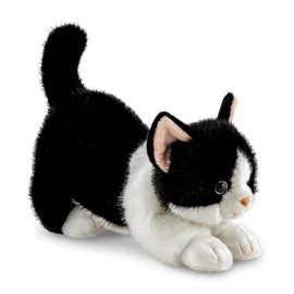Aurora Uk AURORA, 61613, Borealis Domino Tuxedo Cat 12In, Soft Toy, Black & White