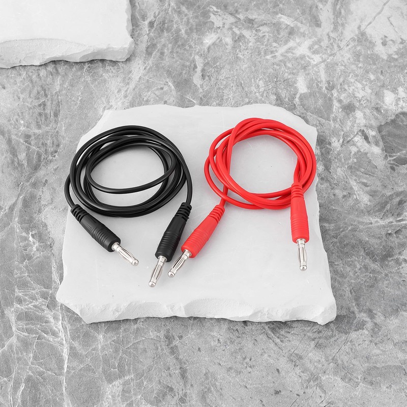 YINETTECH 4Pcs 1000V Dual 4mm Banana Plug Multimeter Test Lead