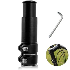 JXTSDZ Elevador de Vástago de Bicicleta,Extensor de Manillar Ajustable,Adaptador de Cabeza hacia Arriba, Booster Universal MTB de Aluminio,Suministros y Piezas de Repuesto para Bicicletas
