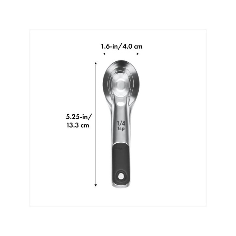 OXO Good Grips 4 Piece Stainless Steel Measuring Spoons with