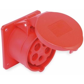 PCE CEE Socket Screw Fitting, Straight, IP44, red, 32 A