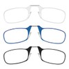 ThinOptics Readers Rectangular Reading Glasses, 3 Pack-Black, Clear, Blue, 44mm
