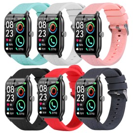 TenCloud Bands Compatible with TOOBUR IDW13/Gydom IDW13/VRPEFIT IDW13/Fitpolo IDW13 Watch Band Waterproof Silicone Straps Sport Wristbands for TOOBUR IDW16 Smartwatch