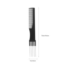 TOVINANNA Ergonomic Design Hair Comb Set Metal Hair Steel Needle Comb 2-in-1 Styling 5 Pieces
