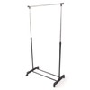 DESIGNSCAPE3D Rolling Clothing Garment Rack with Shoe Shelf, Stainless Steel,