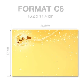 25 Envelopes Festive Wishes Christmas DIN C6 (162 x 114 mm) Paper-Media