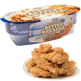 COOK'S CHOICE XL Original Better Breader Batter Bowl- All-in-One Mess Free Breading Station Tool- Great for Parties- Pour in Seasoning, Add Meat, Vegetables or for Fish Fry, & Just Shake- Made in USA