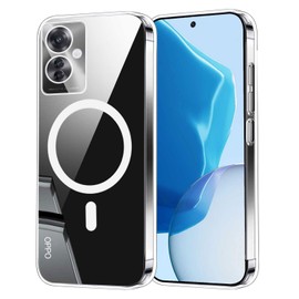 Coqinen Transparent Magnetic Case for Oppo Reno 11 F 5G / Oppo Reno 11F 5G, Slim Shock Resistant, Anti-Yellowing with TPU Bumper + PC Back, Clear Crystal