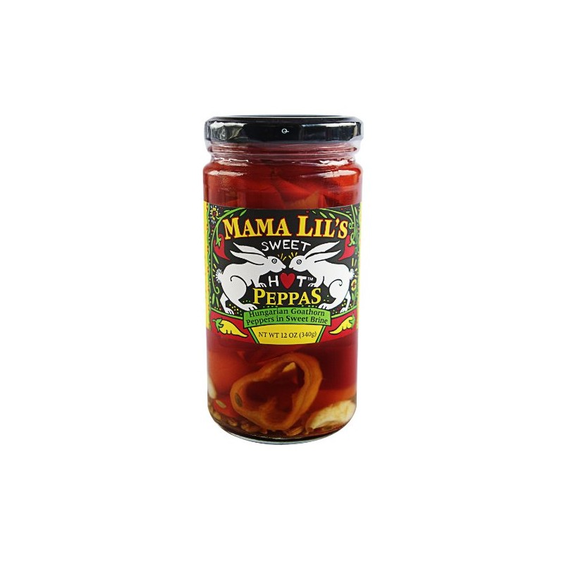 MAMA LILS Peppers Sweet Hot In Brine, 12 OZ
