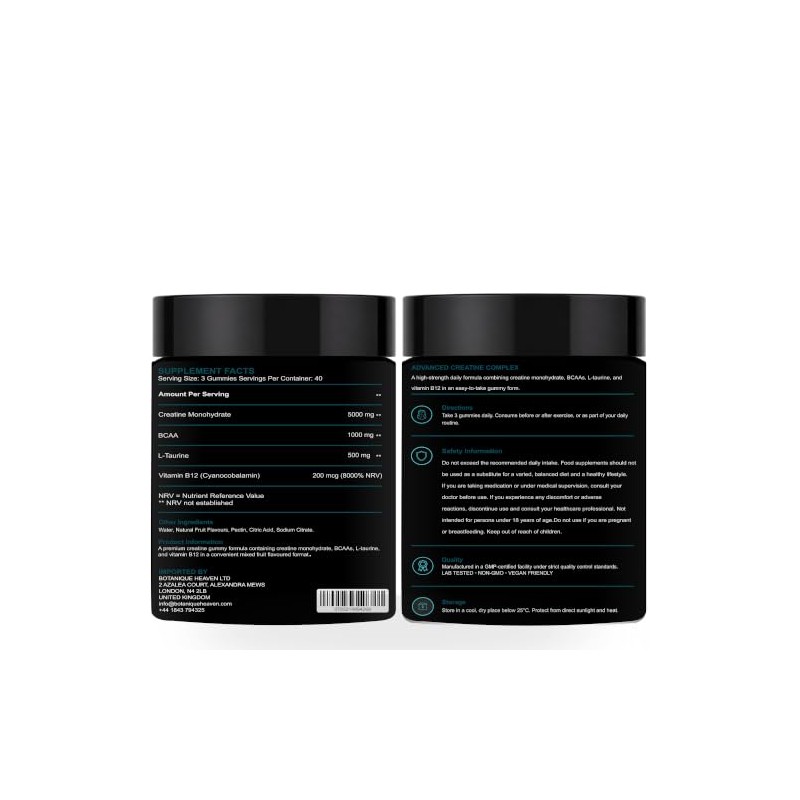 Creatine Gummies 6500mg Complex – 5000mg Creatine Monohydrate with 1000mg