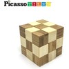 PicassoTiles 8 Styles Interlocking Sensory Toys Wooden Burr Cube, Ball