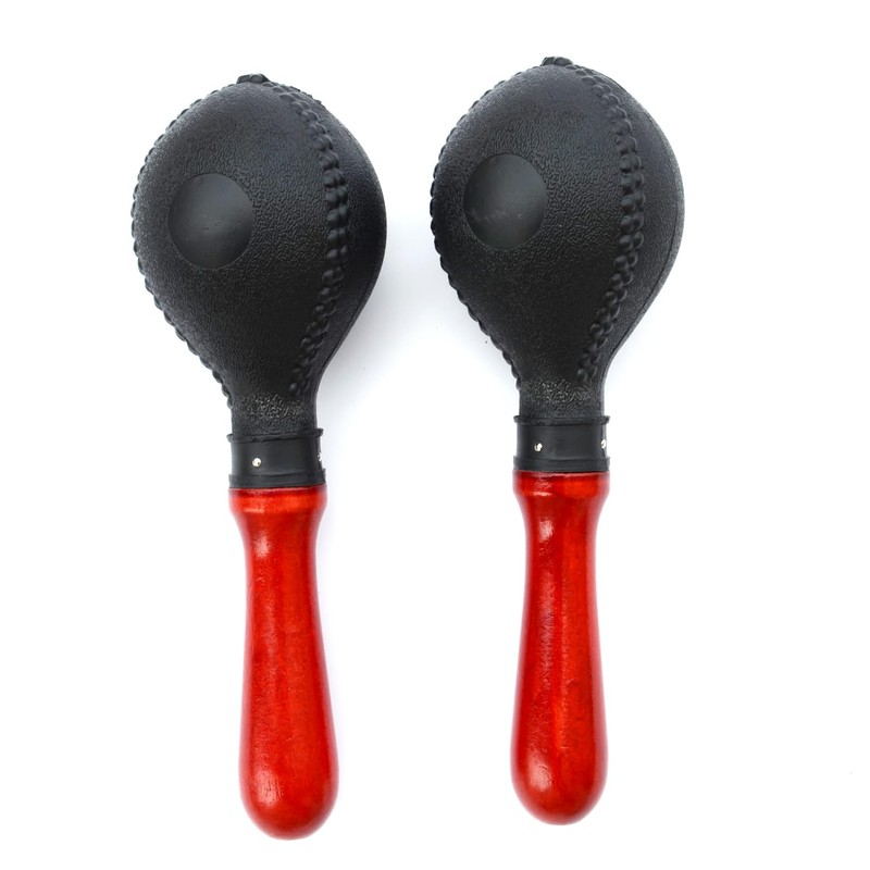 2 Pack, Percussion Maracas Pair with ABS Plastic Shells and
