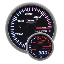 Water Temperature Gauge - Electrical Amber/White JDM Series 60mm (2 3/8")