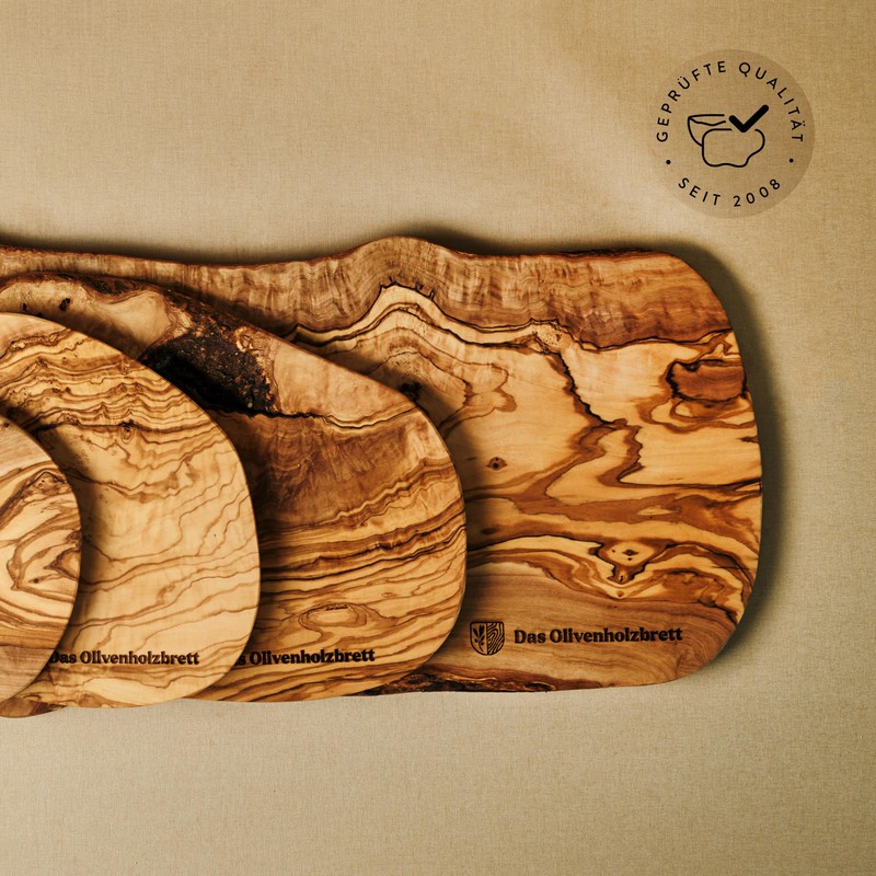 Chopping board, herb board, breakfast board made of olive wood