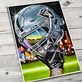 JEREMY WORST Helmet Painting Poster Prints 2024 Style - Poster: LVR- Poster 16"x24" (Ships Rolled)