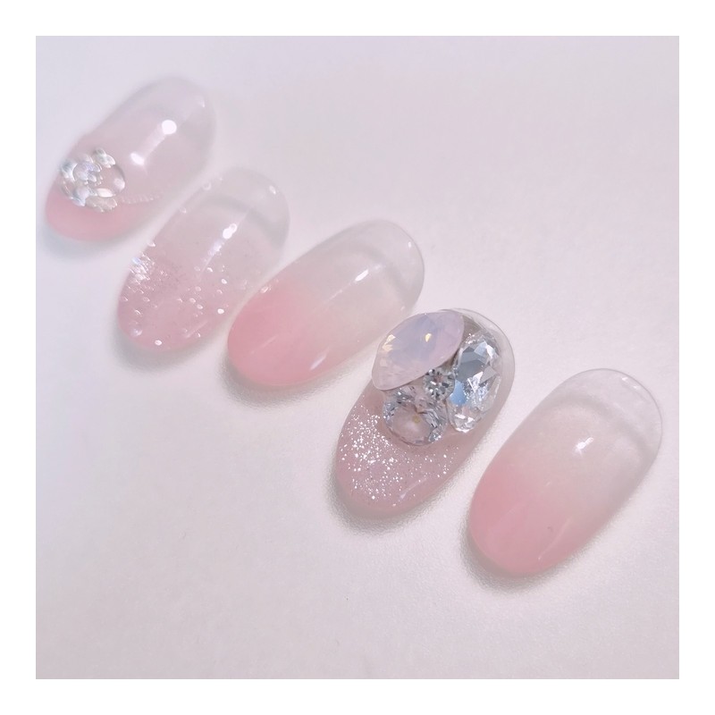 Opalose Handmade Nail Tips - Almond Short / 오팔로즈 수제네일팁