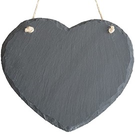 Slate Heart for Hanging Large Approx. 20 cm Door Sign Plaque Decoration (1)
