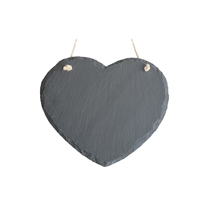 Slate Heart for Hanging Large Approx. 20 cm Door Sign