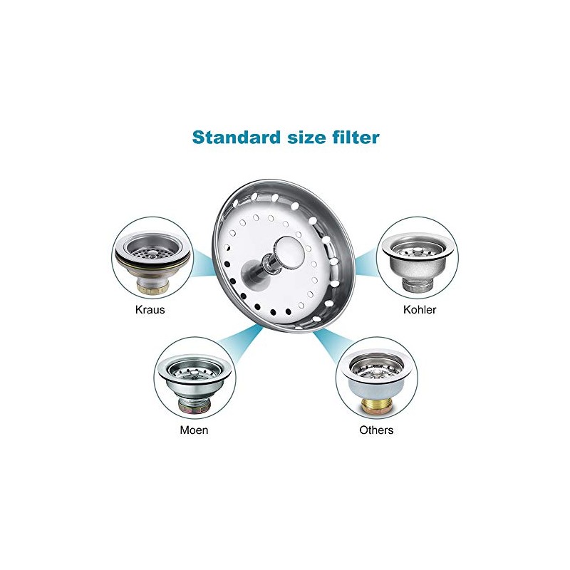 Kitchen Sink Drain Strainer 6 Pack Stainless Steel Sink Stopper,