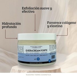 Nuestra Tierra Cosmetica Queracream Forte, Crema Corporal Hidratante y Queratolitica, con Urea 15%, Ácido Láctico 15%, Ácido Salicílico 2%, pH 3.0, 10