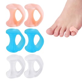 6 Stück Zehenspreizer, Gel Zehenstrecker Kleiner Zeh, Silikon Zehentrenner für Bunion und Hammerzehen, Hallux Valgus Korrektur Relief Druck und Schmerzen,Zehenstrecker für überlappende Zehen
